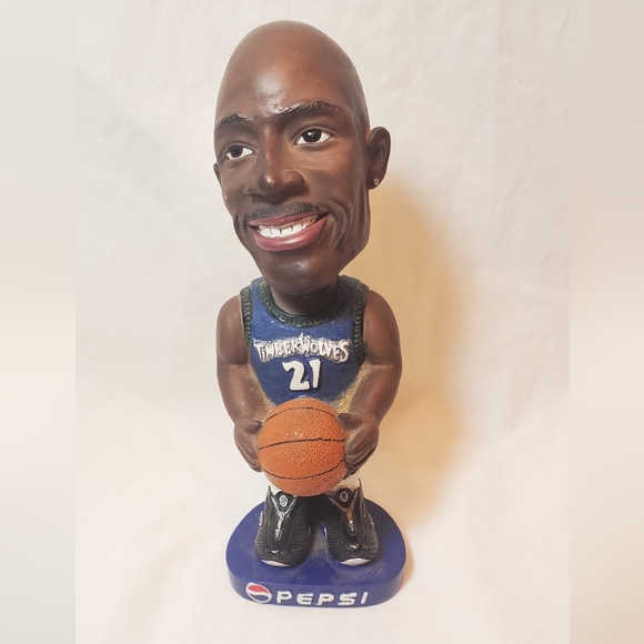 Kevin Garnett Minnesota Timberwolves Vtg 1990's Bobblehead Pepsi Rainbow Foods - Picture 1 of 10